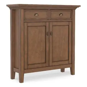 Pr-4753-2866599 Pemberly Row Wood 36 Inch Wd Entryway Storage Cabinet - Rustic Aged Brown