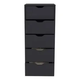 Pr-4753-2907010 Pemberly Row Contemporary Engineered Wood 5-drawers Dresser In Black
