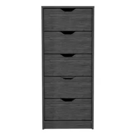Pr-4753-2907013 Pemberly Row Contemporary Engineered Wood 5-drawers Dresser In Smoky Oak
