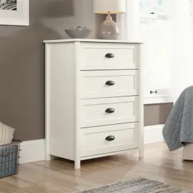 Pr-4753-657334 Pemberly Row Engineered Wood 4-drawer Bedroom Chest In Soft White