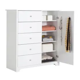 Pr-523148 Pemberly Row 5 Drawer Chest In Pure White