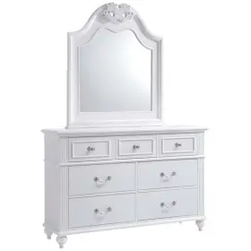 An700drmr Picket House Furnishings Annie Engineered Wood Dresser And Mirror Set In White