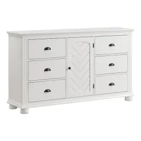 B-9340-7-dr Picket House Furnishings Conaughey 6-drawer Dresser In White