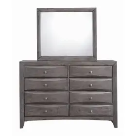 Eg100drmr Picket House Furnishings Madison 8-drawer Solid Wood Dresser And Mirror Set In Gray