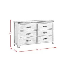 We650dr Picket House Furnishings Montauk 6-drawer Dresser In Gray