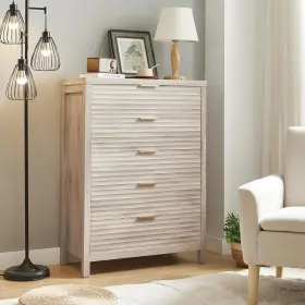 Dw97269 Pld 5-drawer Dresser 43 Inch Tall Modern Chest Of Drawers Fluted Closet Organizer