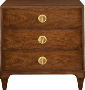 Pc-1000m Port Eliot Exquisite Vintage French Mahogany Chest With Brass Handles