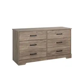 Prepac 772398000664 Rustic Ridge Farmhouse 6-drawer Double Dresser Brown For Bedro