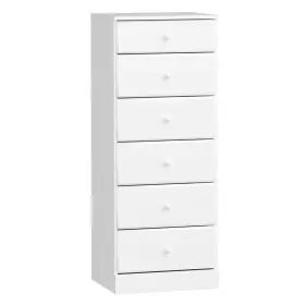 Prepac 772398511818 Astrid Tall White Dresser 16.5 Inch D X 19.75 W 50 H 6-drawer Chest For