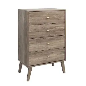 Prepac 772398600321 Milo 4-drawer Chest Drifted Gray