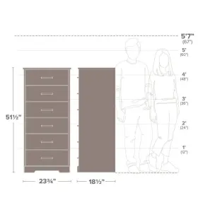 Adbh-1606-1 Prepac Chest Of Drawers 51.5 Inch X 23.7 Engineered Wood 6-drawers Washed White #3 Adbh-1606-1 Prepac Chest Of Drawers 51.5 Inch X 23.7 Engineered Wood 6-drawers Washed White #3