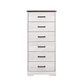 Adbh-1606-1 Prepac Chest Of Drawers 51.5 Inch X 23.7 Engineered Wood 6-drawers Washed White Adbh-1606-1 Prepac Chest Of Drawers 51.5 Inch X 23.7 Engineered Wood 6-drawers Washed White