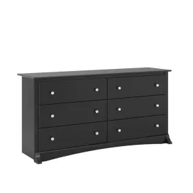 Bdc-6330-k Prepac Dressers 29 Inch H X 59 W 17.5 D 6-drawers With Durable Roller Glides Black
