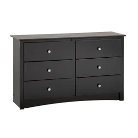 Bdc4829 Prepac Dresser Sonoma 6-drawer Modern Transitional Functional Composite Black