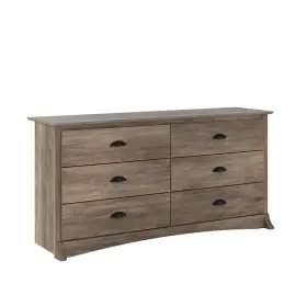 Ddc-6330-v Prepac Dresser Salt Spring 6-drawer Drifted Gray With Non-toxic Laminated Composite Wood