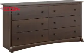 Prepac Manufacturing Ltd. 445051039082 Sonoma 6-drawer Double Dresser For Bedroom Wide Chest Of Drawers Tradit