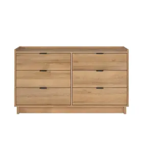 Odbr-1806-1 Prepac Dresser 52.5 Inch W Engineered Wood With 6-drawer Simply Modern Natural Oak