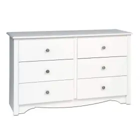 Wdc4829 Prepac Dresser Monterey 6-drawer Durable Laminated Composite Wood Classic White