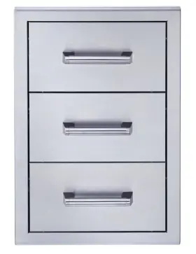 Bsaw1826t Primo 720968963017 18 Inch Stainless Steel Triple Drawer Storage For Outdoor Kitchen