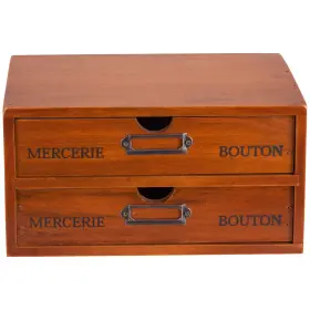 Stackable-cabinet-2d Primo Supply Vintage 2-drawer Desk Organizer - Wood Countertop Drawer Organizers 2-tier