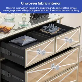 Qurious Corner 197839151376 Chest Of 5 Drawer Dresser Mirrored Accent Cabinet For Bedroom Home Ample Storage #3 Qurious Corner 197839151376 Chest Of 5 Drawer Dresser Mirrored Accent Cabinet For Bedroom Home Ample Storage #3