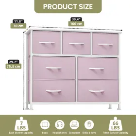 Qurious Corner 197839510999 Chest Of 7 Drawers Dresser Pink Fabric Bedroom Closet Organizer Tower Cabinet #2 Qurious Corner 197839510999 Chest Of 7 Drawers Dresser Pink Fabric Bedroom Closet Organizer Tower Cabinet #2