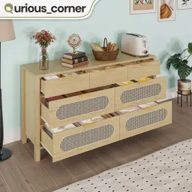 Beysh3ghtj Qurious Corner 7 Drawers Chest Of Drawer Dresser 55 Inch Storage Cabinet With Anti Tipping Device