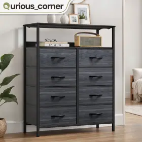 Beysh3vipa Qurious Corner 8 Drawers Dresser With Shelf Tower Storage Chest Of Cabinet Bedroom Furniture