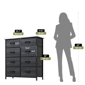 Beysh5zh1n Qurious Corner 8 Drawer Dresser Gray Storage Tower Organizer Livingroom Waterproof Cabinet Unit #2