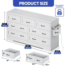 Beyshecm6r Qurious Corner Chest Of 7 Drawer Dresser Bedroom Furniture Storage Cabinet Organizer For Indoor #2