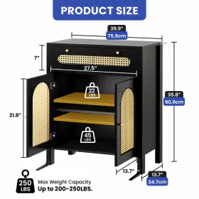Beyshf5qfe Qurious Corner Black Cabinet Enclosure Door Furniture With Adjustable Shelves And Drawer Storages #2