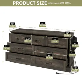 Beyshg6qcx Qurious Corner Chest Of 7 Drawers Dresser Cabinet Storage Organizer Indoor With Usb Power Cord #2