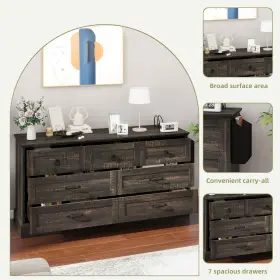 Beyshg6qcx Qurious Corner Chest Of 7 Drawers Dresser Cabinet Storage Organizer Indoor With Usb Power Cord #3
