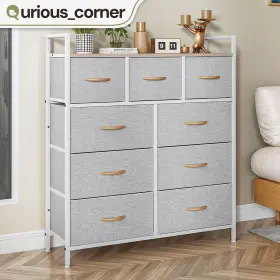 Beyshxpdx1 Qurious Corner 9 Drawers Dresser Gray Tower Fabric Storage Chest Of Organizer Bedroom Furniture Beyshxpdx1 Qurious Corner 9 Drawers Dresser Gray Tower Fabric Storage Chest Of Organizer Bedroom Furniture