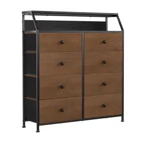 Reahome 783902559868 8 Drawer Wood Top Storage Organizer With 2 Additional Drawers Espresso Open Box
