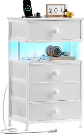 Hd040wh Reahome 11.8 Inch D X 15.8 W 27.6 H 4 Drawers Modern White