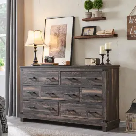 Tfhc7dsc-dro Redlemon Farmhouse 7 Drawers Dresser For Bedroom Wood Large Chest Of With Thi