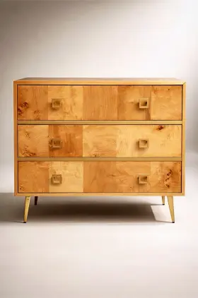 Safavieh Chs6413a Katia 3-drawer Chest Natural / Gold