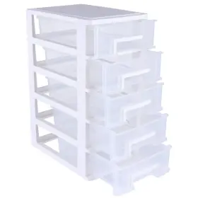 5146ulygk20f1135409kxpr Safigle Storage Drawer Organizer 5 Plastic Bins With Transpar