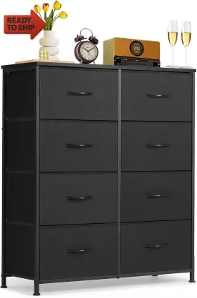 Sagenest 744110511420 8-drawer Dresser For Bedroom Anti-tip Tall Storage Organizer Chest Of Drawers W