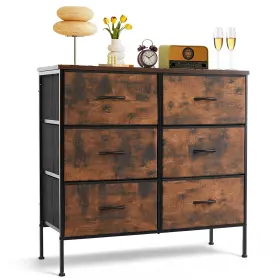 Sagenest Sg-wi-drs-6rs 6drawer Dresser For Bedroom Antitip Wide Storage Organizer Chest Of Drawers