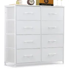 Sg-wi-drs-8wt Sagenest Comoda Blanca Roperos Grande De 8 Cajones Para Ropa Cuarto Cajoneras En Oferta