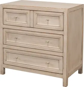 53498-1 Sarreid Ezra Stone Gray Commode Reclaimed Pine 3 Drawers