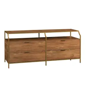 434830 Sauder International Lux 4-drawer Dresser Sindoori Mango Finish