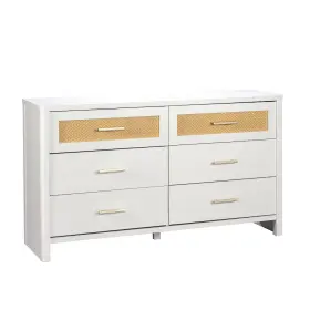 435691 Sauder Isabella Isle 6-drawer Dresser White Finish