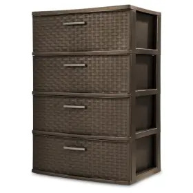Sculpy 022321156839 Weave Tower Espresso 4 Drawer