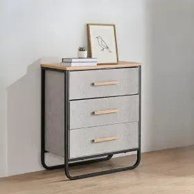 60x35x73cm Sherwood Sh-02195 Selene 3 Drawer Fabric Dresser -