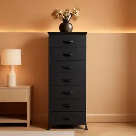 Shipitfurniture 313116929951 Black Tall Dresser With Seven Drawers For Bedroom Storage