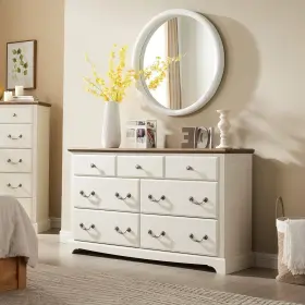 Shopsmart Hub 313037859887 6/7 Drawers Dresser Chests For Bedroom Wood Rustic Tall Chset Of Nights #2