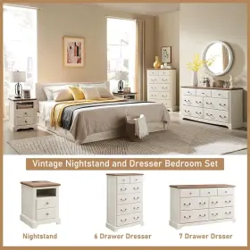 Shopsmart Hub 313037859887 6/7 Drawers Dresser Chests For Bedroom Wood Rustic Tall Chset Of Nights #3